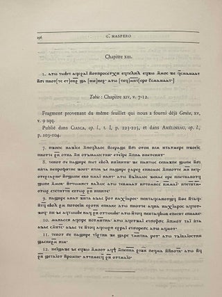 Fragments de la version th&eacute;baine de l'Ancien Testament, texte copte, [with:] Suite et fin des fragments - Tablettes d'El-Amarna - Une sph&egrave;re c&eacute;leste en l'an 684 de l'H&eacute;gire - Notice sur les st&egrave;les arabes appartenant &agrave; la Mission du Caire (complete set of 2 fascicles)[newline]M0128b-12.jpeg