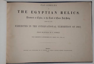 Fac-similes of the Egyptian relics discovered at Thebes in the tomb of Queen Aah-Hotep (c. B.C. 1800). Exhibited in the International Exhibition of 1862.[newline]M0138-02.jpg