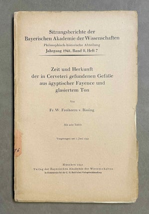 Item #M0147 Zeit und Herkunft der in Cerveteri gefundenen Gefäße aus ägyptischer Fayence und...