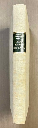 Item #M0149b Rapports préliminaires. Abou Roasch (1922-1923) and (1924) (Complete set). BISSON...