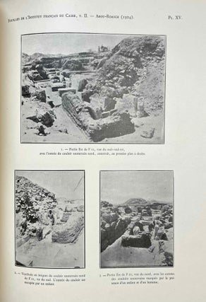 Rapports préliminaires. Abou Roasch (1922-1923) and (1924) (Complete set)