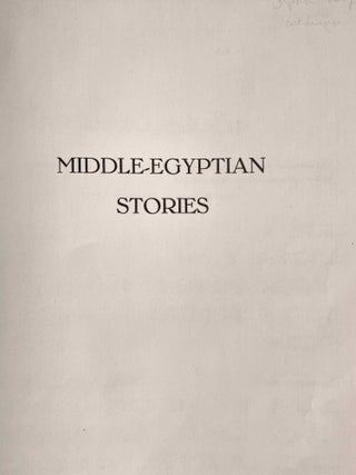 Middle egyptian stories. Part I (all published)[newline]M0153f-03.jpeg