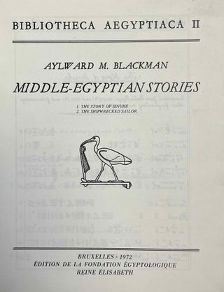 Middle egyptian stories. Part I (all published)