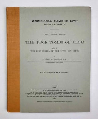 Item #M0154f The rock tombs of Meir. Part I: The tomb-chapel of Ukh-hotp's son Senbi. BLACKMAN...[newline]M0154f-00.jpeg