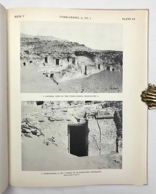 The rock tombs of Meir. Part. V: Tomb-chapels A : No. 1 (That of Ni-'Ankh-Pepi the Black) A, No. 2 (That of Pepi'onkh with the 'Good name' of Heny the Black), A, No. 4 (That of Hepi the Black), D, No. 1 (That of Pepi and E, No. 1-4 (Those of Meniu, Nenki, Pepi'onkh and Tjetu)