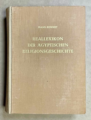 Item #M0169b Reallexikon der ägyptischen Religion. BONNET Hans