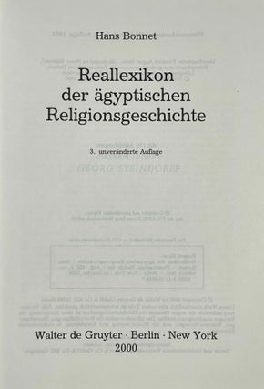 Reallexikon der ägyptischen Religion