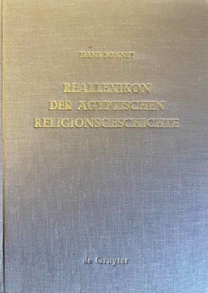 Item #M0169f Reallexikon der ägyptischen Religion. BONNET Hans