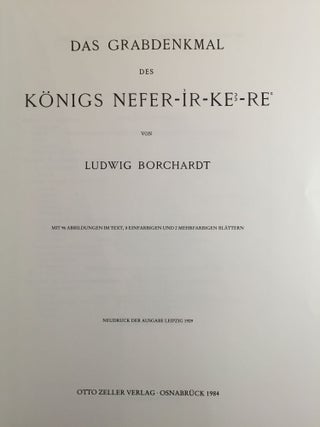 Das Grabdenkmal des Königs Nefer-ir-ke-Re