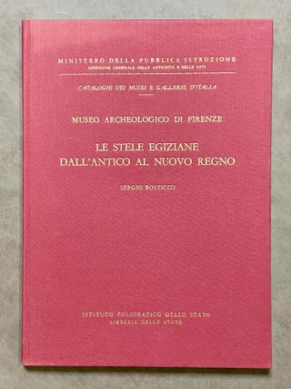 Item #M0186c Museo archeologico di Firenze, vol. 1 (only): Le stele egiziane dall' antico al...[newline]M0186c-00.jpeg