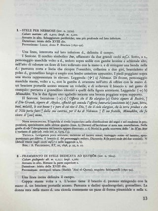 Museo archeologico di Firenze. Vol. 1: Le stele egiziane dall' antico al Nuovo Regno. Vol. 2: Le Stele Egiziane del Nuovo Regno. Vol. 3: Le stele egiziane di epoca tarda (complete set)[newline]M0186f-07.jpeg