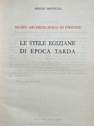Museo archeologico di Firenze. Vol. 1: Le stele egiziane dall' antico al Nuovo Regno. Vol. 2: Le Stele Egiziane del Nuovo Regno. Vol. 3: Le stele egiziane di epoca tarda (complete set)[newline]M0186f-09.jpeg