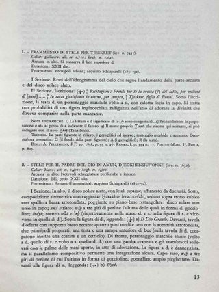 Museo archeologico di Firenze. Vol. 1: Le stele egiziane dall' antico al Nuovo Regno. Vol. 2: Le Stele Egiziane del Nuovo Regno. Vol. 3: Le stele egiziane di epoca tarda (complete set)[newline]M0186f-10.jpeg