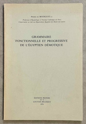 Item #M0189b Grammaire fonctionnelle et progressive de l'égyptien démotique. BOURGUET Pierre, du[newline]M0189b-00.jpeg