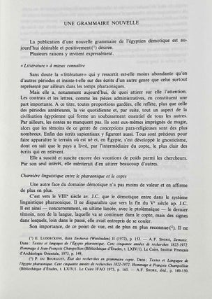 Grammaire fonctionnelle et progressive de l'égyptien démotique