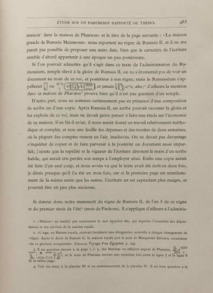 Rapport au Ministère de l'Instruction publique sur une mission dans la Haute Egypte (1884-1885) - Essai sur l'histoire et la topographie du Caire d'après Makrîzî (Palais des Khalifes Fatimites) - Etude sur un parchemin rapporté de Thèbes