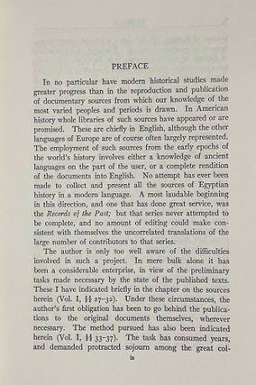 Ancient records of Egypt. Historical Documents from the Earliest Times to the Persian Conquest. Vol. I: The First to the Seventeenth Dynasties. Vol. II: The Eighteenth Dynasty. Vol. III: The Nineteenth Dynasty. Vol. IV: The Twentieth to the Twenty-Sixth Dynasties. Vol. V: Indices (complete set)[newline]M0199a-03.jpeg