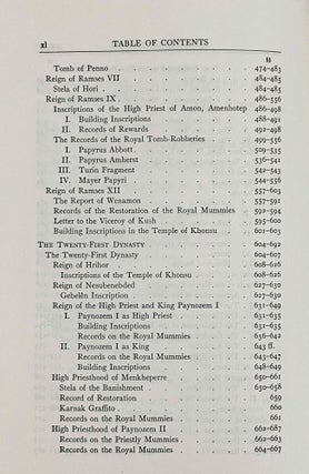Ancient records of Egypt. Historical Documents from the Earliest Times to the Persian Conquest. Vol. I: The First to the Seventeenth Dynasties. Vol. II: The Eighteenth Dynasty. Vol. III: The Nineteenth Dynasty. Vol. IV: The Twentieth to the Twenty-Sixth Dynasties. Vol. V: Indices (complete set)[newline]M0199a-23.jpeg