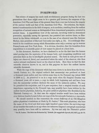The Edwin Smith surgical papyri. Vol. I: Hieroglyphic Transliteration, Translation and Commentary. Vol. II: Facsimile Plates and Line for Line Hieroglyphic Transliteration (complete set)