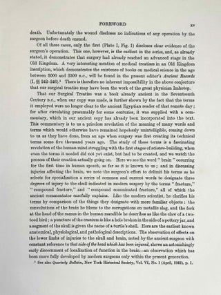 The Edwin Smith surgical papyri. Vol. I: Hieroglyphic Transliteration, Translation and Commentary. Vol. II: Facsimile Plates and Line for Line Hieroglyphic Transliteration (complete set)