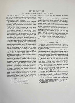 The Edwin Smith surgical papyri. Vol. I: Hieroglyphic Transliteration, Translation and Commentary. Vol. II: Facsimile Plates and Line for Line Hieroglyphic Transliteration (complete set)