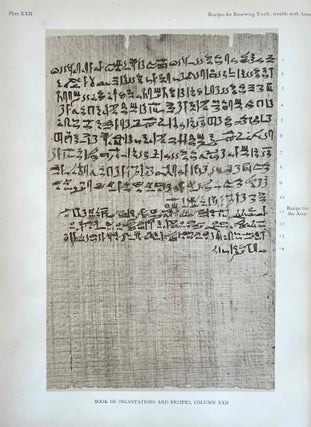 The Edwin Smith surgical papyri. Vol. I: Hieroglyphic Transliteration, Translation and Commentary. Vol. II: Facsimile Plates and Line for Line Hieroglyphic Transliteration (complete set)[newline]M0207i-23.jpeg