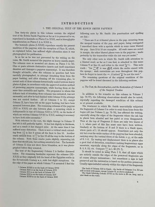 The Edwin Smith surgical papyri. Vol. I: Hieroglyphic Transliteration, Translation and Commentary. Vol. II: Facsimile Plates and Line for Line Hieroglyphic Transliteration (complete set)