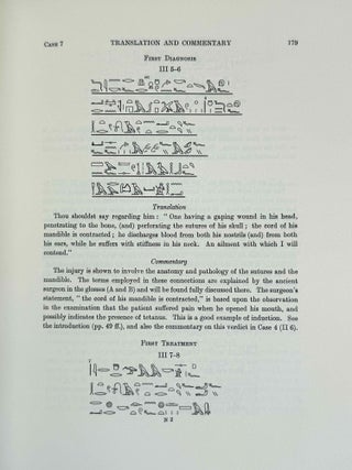 The Edwin Smith surgical papyri. Vol. I: Hieroglyphic Transliteration, Translation and Commentary. Vol. II: Facsimile Plates and Line for Line Hieroglyphic Transliteration (complete set)