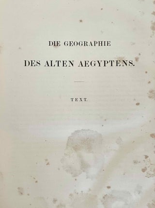 Die geographischen Inschriften Altägyptischen Denkmäler. Band I: Die Geographie des Alten Ägypten. Band II: Die Geographie der Nachbarländer Ägyptens. Band III: Die Geographie der Ägypter aus den Zeiten der Ptolemäer und Römer (complete set). Nach den altägyptischen Denkmälern. Zum ersten Male zusammengestellt und verglichen mit den geographischen Angaben der heiligen Schrift und der griechischen, römischen, koptischen und arabischen Schriftsteller.