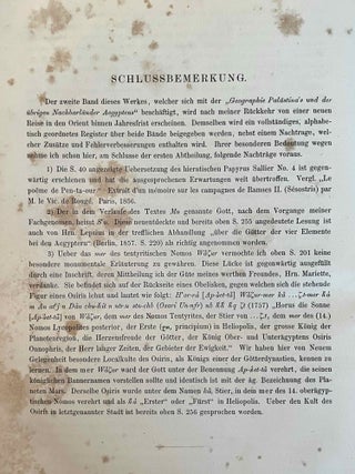 Die geographischen Inschriften Altägyptischen Denkmäler. Band I: Die Geographie des Alten Ägypten. Band II: Die Geographie der Nachbarländer Ägyptens. Band III: Die Geographie der Ägypter aus den Zeiten der Ptolemäer und Römer (complete set). Nach den altägyptischen Denkmälern. Zum ersten Male zusammengestellt und verglichen mit den geographischen Angaben der heiligen Schrift und der griechischen, römischen, koptischen und arabischen Schriftsteller.