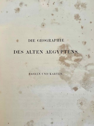 Die geographischen Inschriften Altägyptischen Denkmäler. Band I: Die Geographie des Alten Ägypten. Band II: Die Geographie der Nachbarländer Ägyptens. Band III: Die Geographie der Ägypter aus den Zeiten der Ptolemäer und Römer (complete set). Nach den altägyptischen Denkmälern. Zum ersten Male zusammengestellt und verglichen mit den geographischen Angaben der heiligen Schrift und der griechischen, römischen, koptischen und arabischen Schriftsteller.