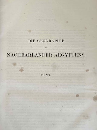 Die geographischen Inschriften Altägyptischen Denkmäler. Band I: Die Geographie des Alten Ägypten. Band II: Die Geographie der Nachbarländer Ägyptens. Band III: Die Geographie der Ägypter aus den Zeiten der Ptolemäer und Römer (complete set). Nach den altägyptischen Denkmälern. Zum ersten Male zusammengestellt und verglichen mit den geographischen Angaben der heiligen Schrift und der griechischen, römischen, koptischen und arabischen Schriftsteller.