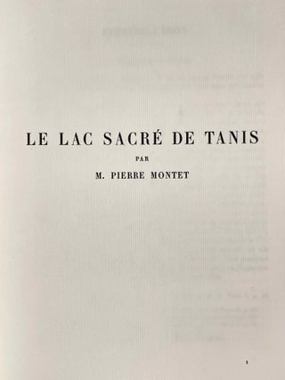 Le lac sacré de Tanis