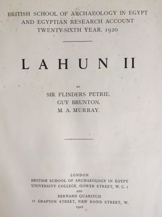 Lahun I: The treasure. Lahun II (complete set)[newline]M0233c-35.jpg