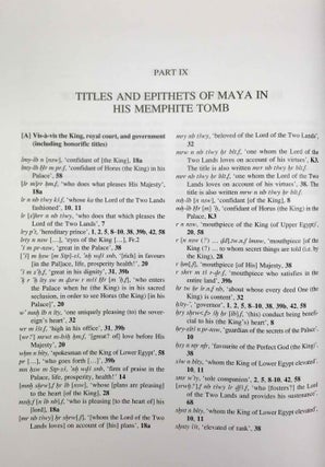 The Tomb of Maya and Meryt. Volume I: The Reliefs, Inscriptions, and Commentary. Volume II: Objects and skeletal remains (complete set)[newline]M0234e-07.jpeg