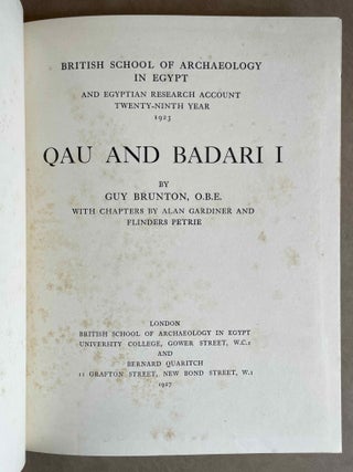 Qau and Badari. Vol. I, II & III (complete set)[newline]M0236a-03.jpeg