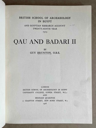 Qau and Badari. Vol. I, II & III (complete set)[newline]M0236a-14.jpeg