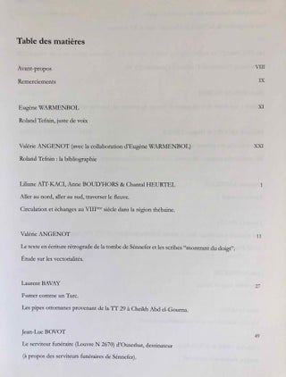 Thèbes aux 101 portes. Mélanges à la mémoire de Roland Tefnin.