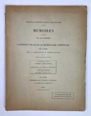 Item #M0241e Tombes thébaines. La nécropole de Deir el-Medineh. Fasc. 1: La tombe de Nakht-Min...
