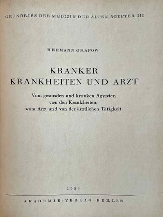 Kranker, Krankheiten und Arzt. Vom gesunden und kranken &Auml;gypter, von den Krankheiten, vom Arzt und von der &auml;rztlichen T&auml;tigkeit.[newline]M0242e-01.jpeg