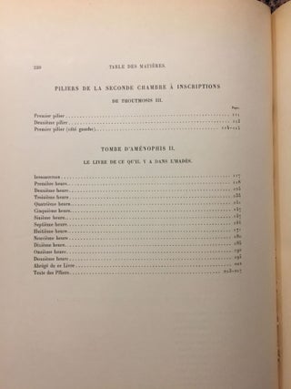 Les textes des tombes de Thoutmosis III et d'Aménophis II. Tome premier (all published)