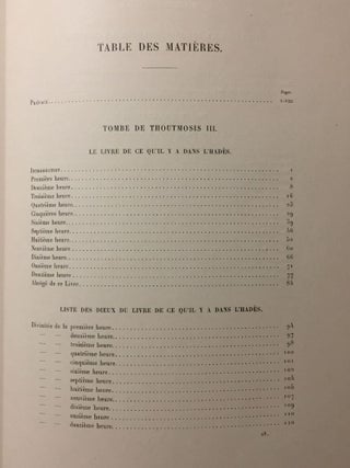 Les textes des tombes de Thoutmosis III et d'Aménophis II. Tome premier (all published)