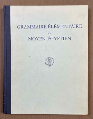 Item #M0248 Grammaire élémentaire du moyen égyptien. BUCK Adriaan, de