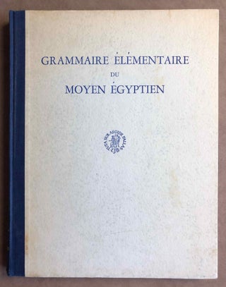 Item #M0248a Grammaire élémentaire du moyen égyptien. BUCK Adriaan, de