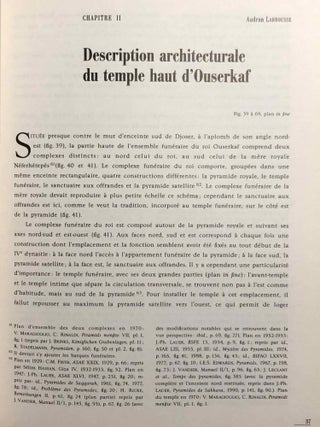 Les complexes funéraires d'Ouserkaf et de Neferhetepes. Tome I: Texte. Tome II: Planches (complete set)
