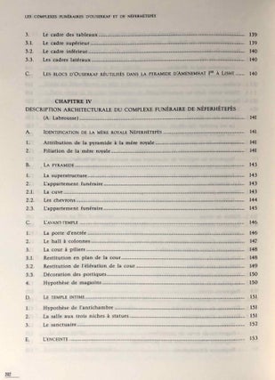 Les complexes funéraires d'Ouserkaf et de Neferhetepes. Tome I: Texte. Tome II: Planches (complete set)