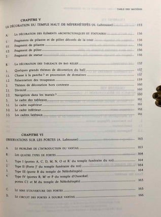 Les complexes funéraires d'Ouserkaf et de Neferhetepes. Tome I: Texte. Tome II: Planches (complete set)