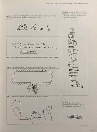 Les complexes funéraires d'Ouserkaf et de Neferhetepes. Tome I: Texte. Tome II: Planches (complete set)
