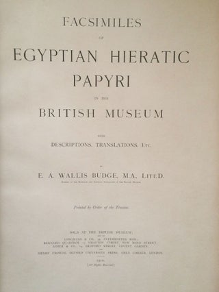 Facsimiles of Egyptian Hieratic Papyri in the British Museum. 1st series & 2nd series[newline]M0266-07.jpg