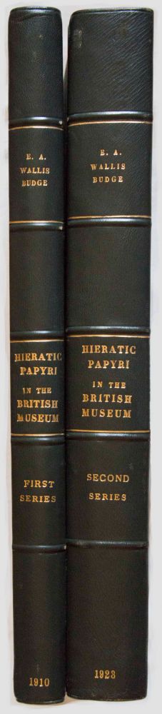 Item #M0266 Facsimiles of Egyptian Hieratic Papyri in the British Museum. 1st series & 2nd series. BUDGE Ernest Alfred Wallis.[newline]M0266.jpg